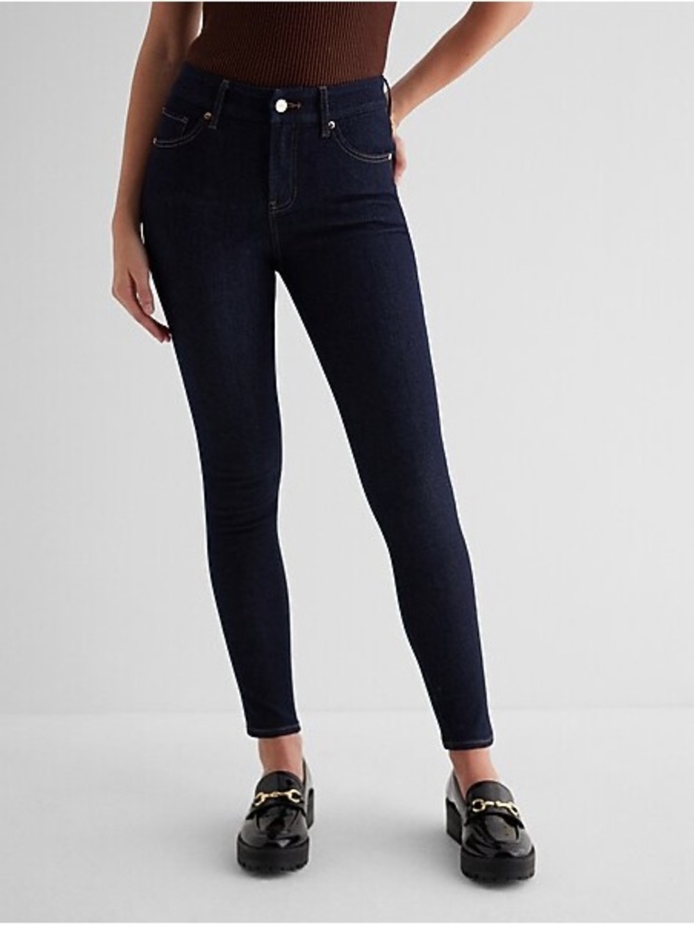 Express Mia Mid-Rise Skinny Jeans Dark Wash Size 4R